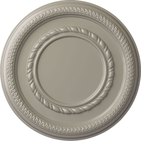 Ekena Millwork Federal Roped Small Ceiling Medallion (Fits Canopies up to 6"), 12 5/8"OD x 1 1/8"P, Pearl White CM12FEPWS - main